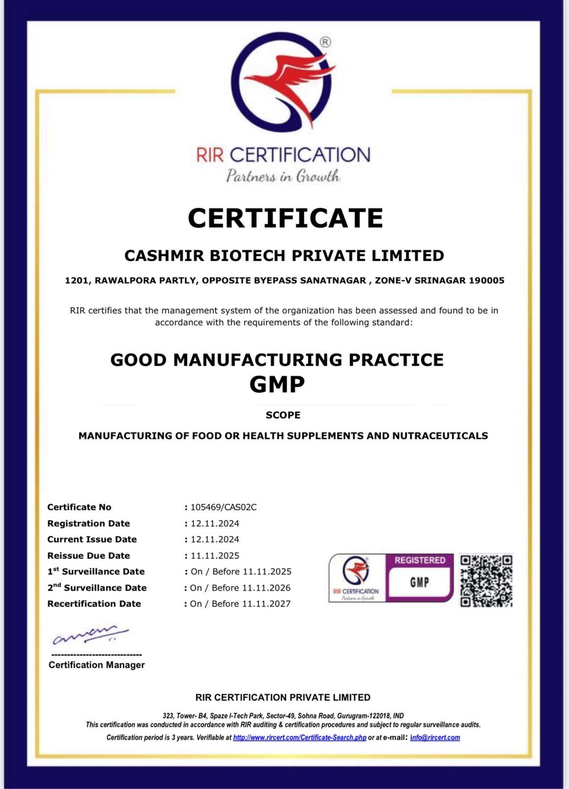 RIR Certification